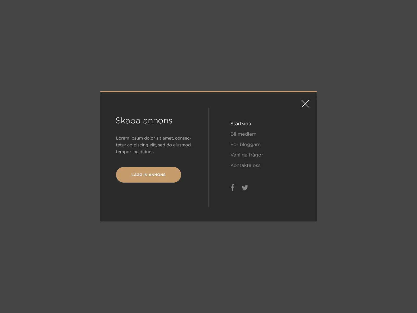 Fashionboard - Menu