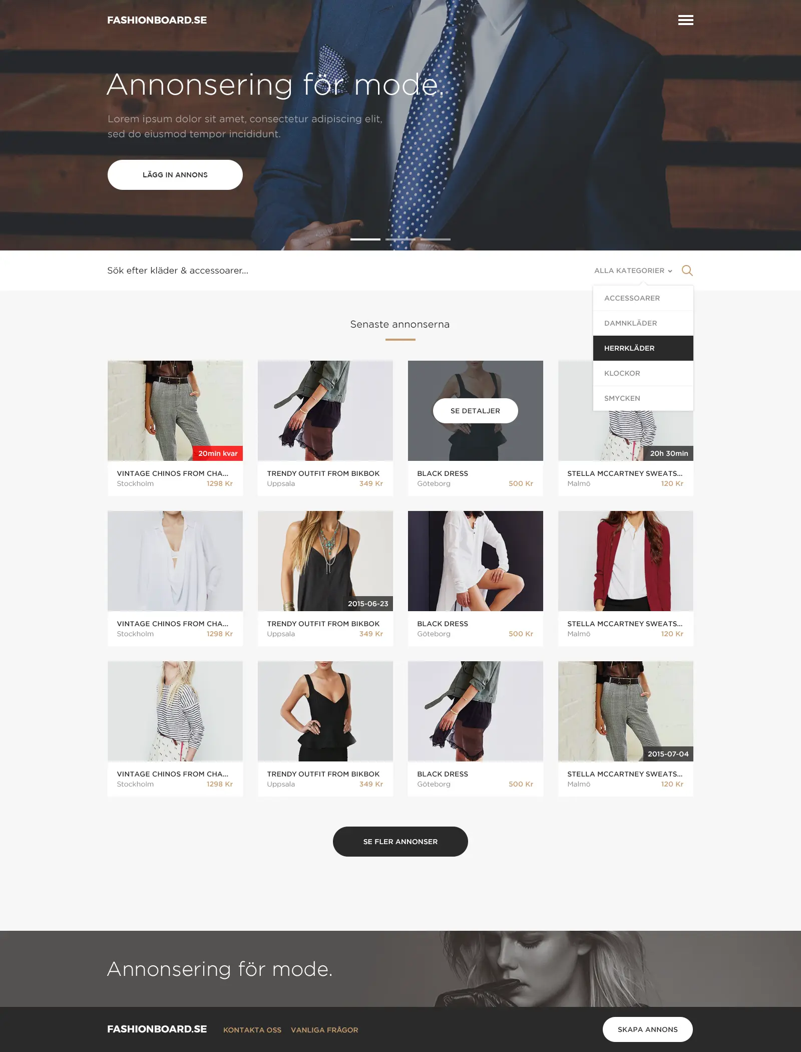 Fashionboard - Front page