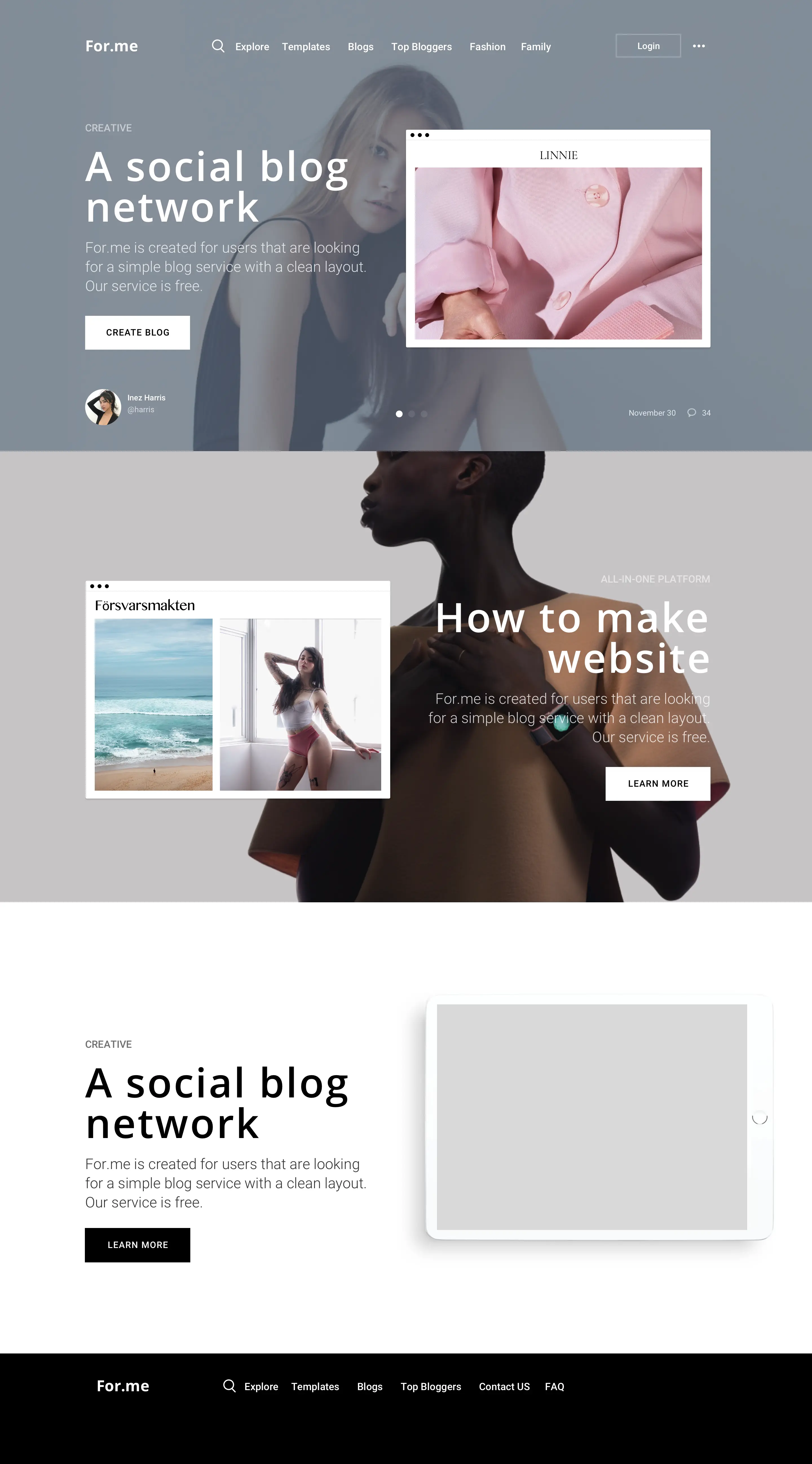 Blog layout example 3
