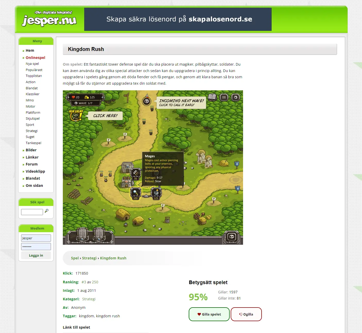 Example of a game